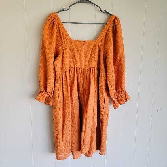 Madewell Puff-Sleeve Waisted Mini Dress - Picture 3 of 4